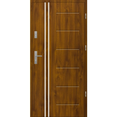 Drzwi T54 A5 INOX Złoty Dąb 55 mm